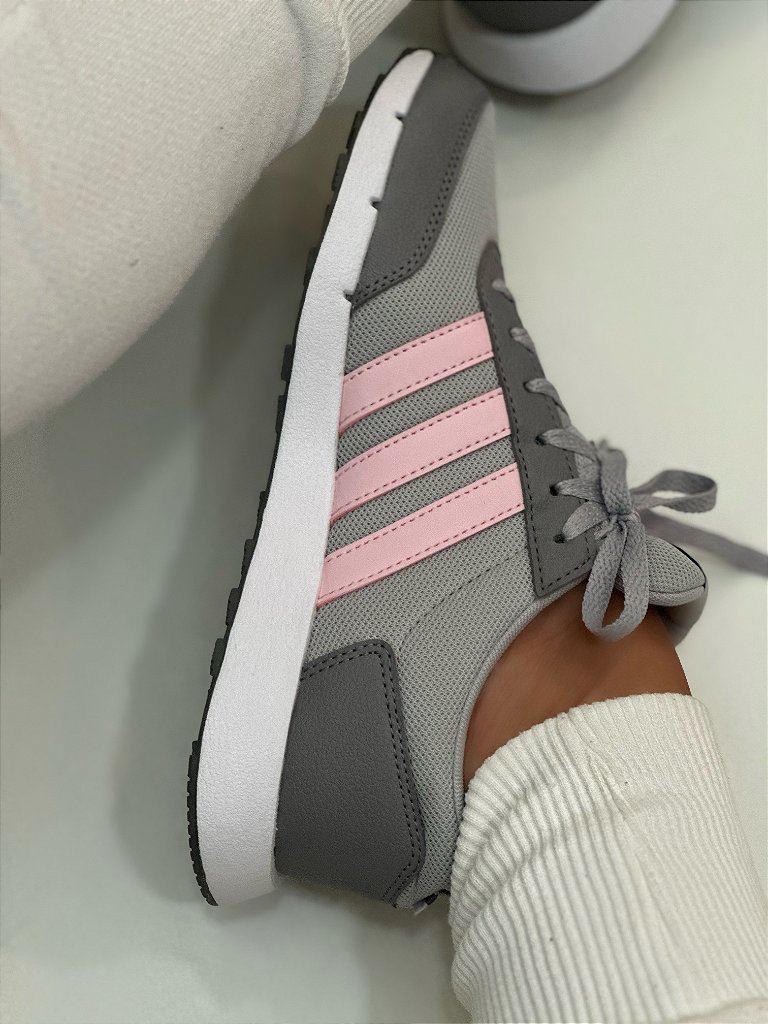 Tenis adidas cinza sales e rosa