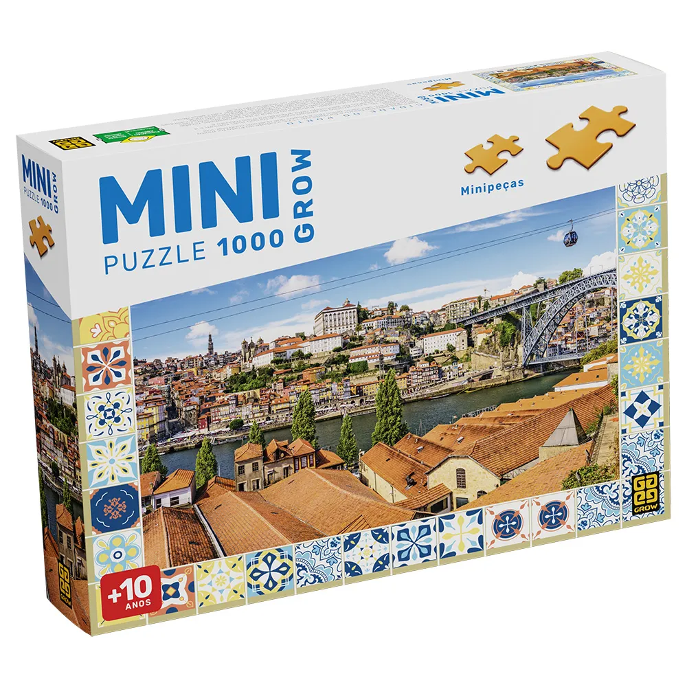 Mini Puzzle 1000 pecas Cidade do Porto - Brinkz - Jogos e Presentes