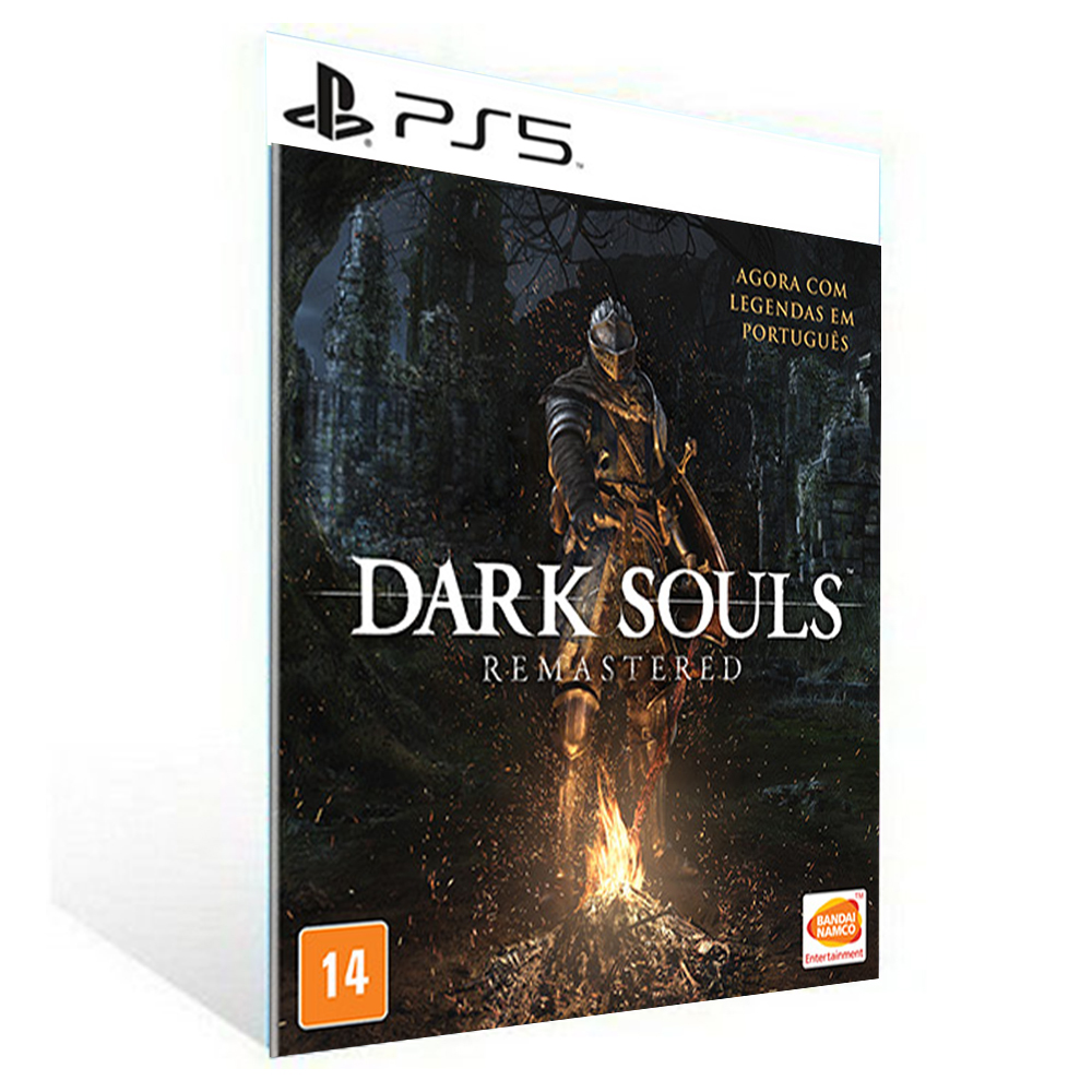 Banner do game Dark Souls Remastered em mídia digital para PS4