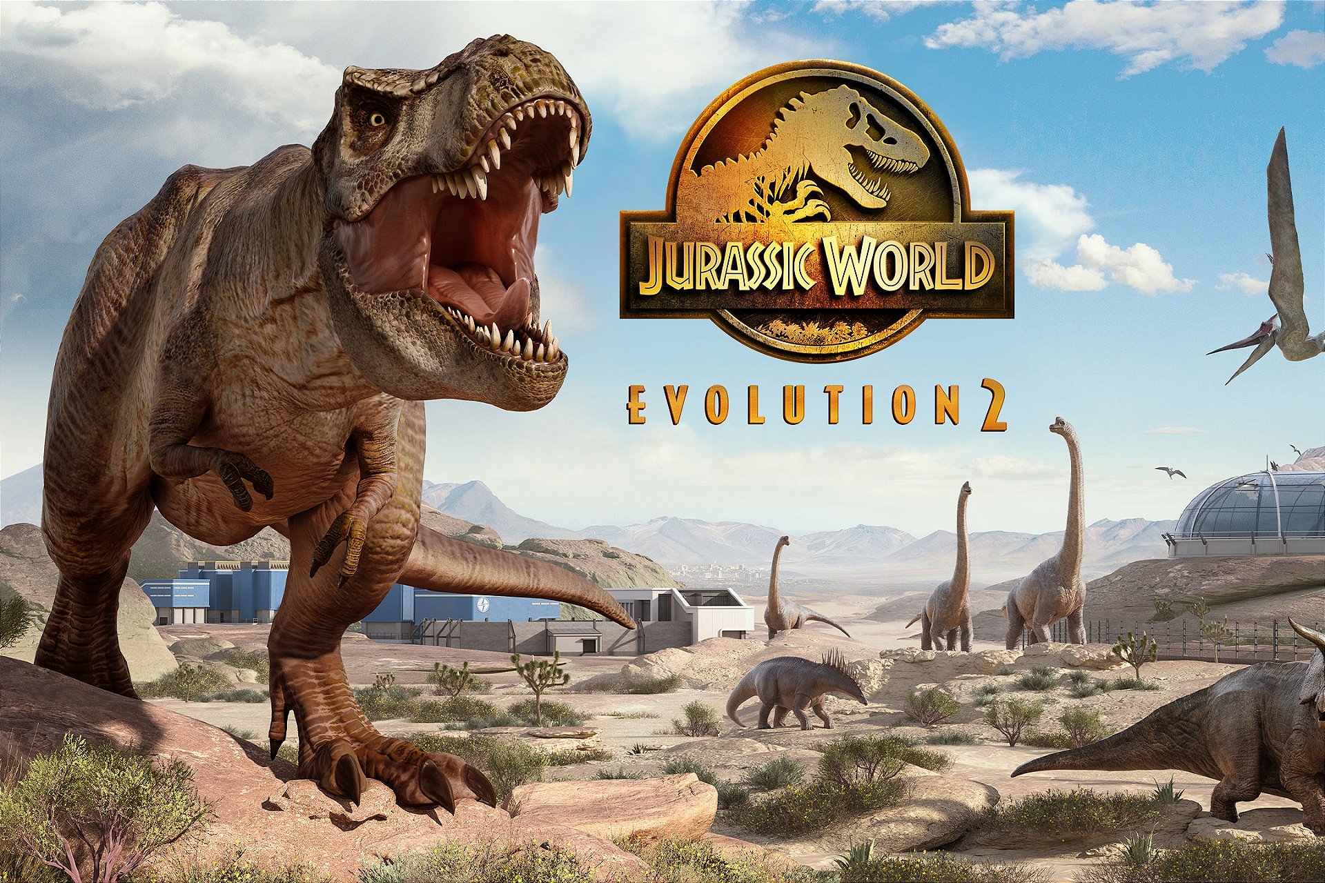 Banner do game Jurassic World Evolution em mídia digital para PS4