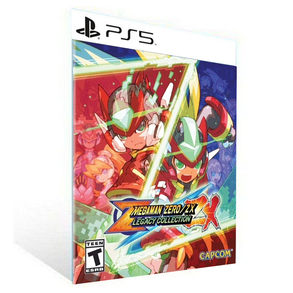 Banner do game Mega Man Zero/ZX Legacy Collection em mídia digital para PS4