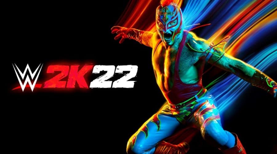 Banner do game WWE 2K20 em mídia digital para PS4
