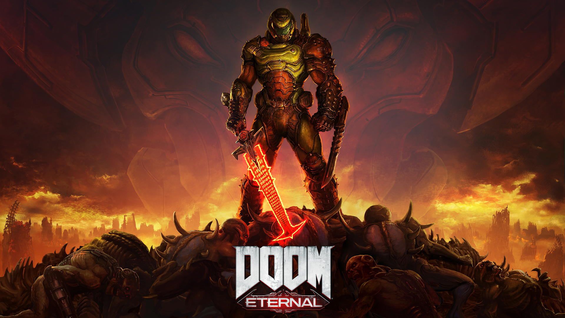 Banner do game DOOM Eternal em mídia digital para PS4