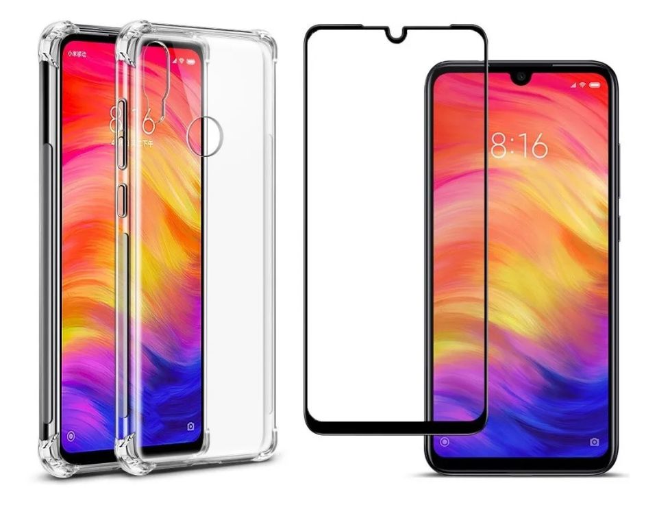 Kit capa antishock + película de vidro 3D compatível com xiaomi redmi note 7  / note 7 PRO - Sky Dreams