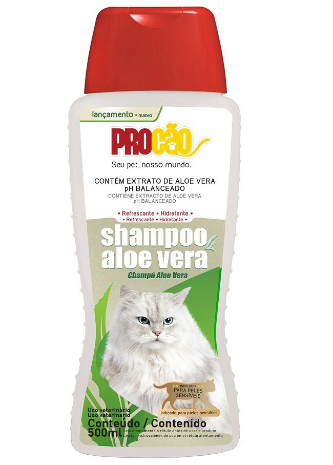 Shampoo Aloe Vera 500 ML - Para Gatos - Proco - Via lar Utilidades  Domsticas