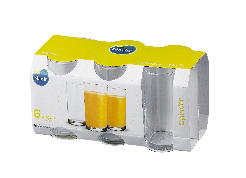 JOGO DE COPOS NADIR CAIRO LONG DRINK COM 6 PEÇAS 350ML - DELIVERY