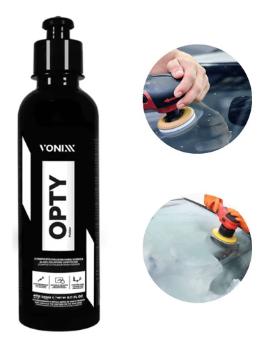 Vonixx Opty - Composto Polidor de Vidros e Cristais 240ml - 500