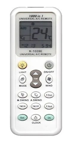 Controle Universal Ar Condicionado Split, Gaveta Piso Teto K-1028E