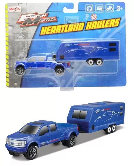 ミニカー トレーラー　Ford Dually&Trailer 1/64 Miniatura Heartland Haulers ford Super Duty + Trailer- 1:64