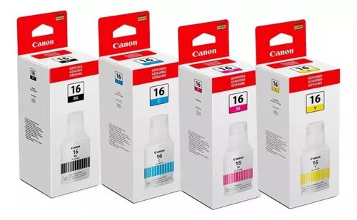 Kit Tinta Canon GI-16 Para GX5010,GX 6010, GX6020 GX7010 GX7020 4