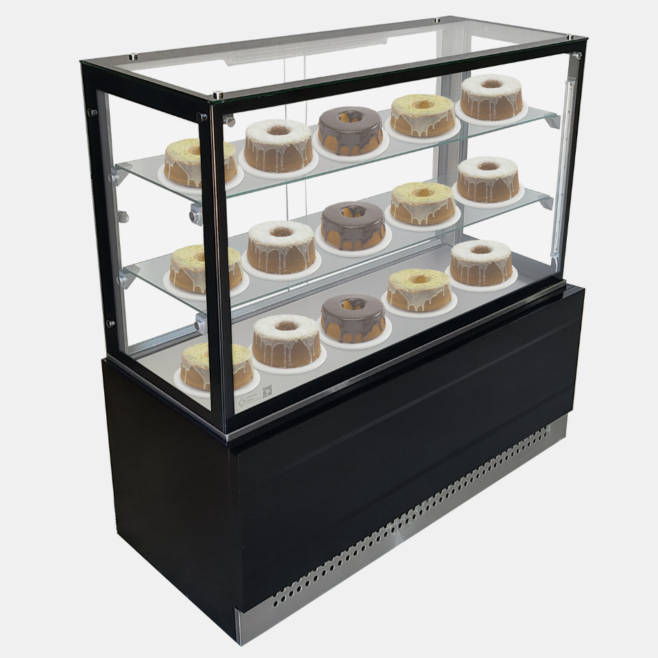 Vitrine Seca Linha Prime Preta 1,50m