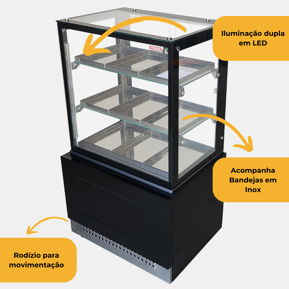 Informações da vitrine Estufa Linha Prime 0,70m