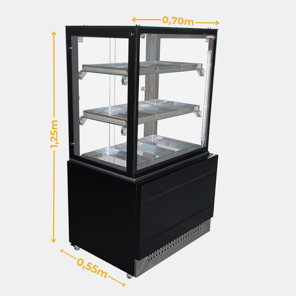 Medidas da vitrine estufa Linha Prime 0,70m