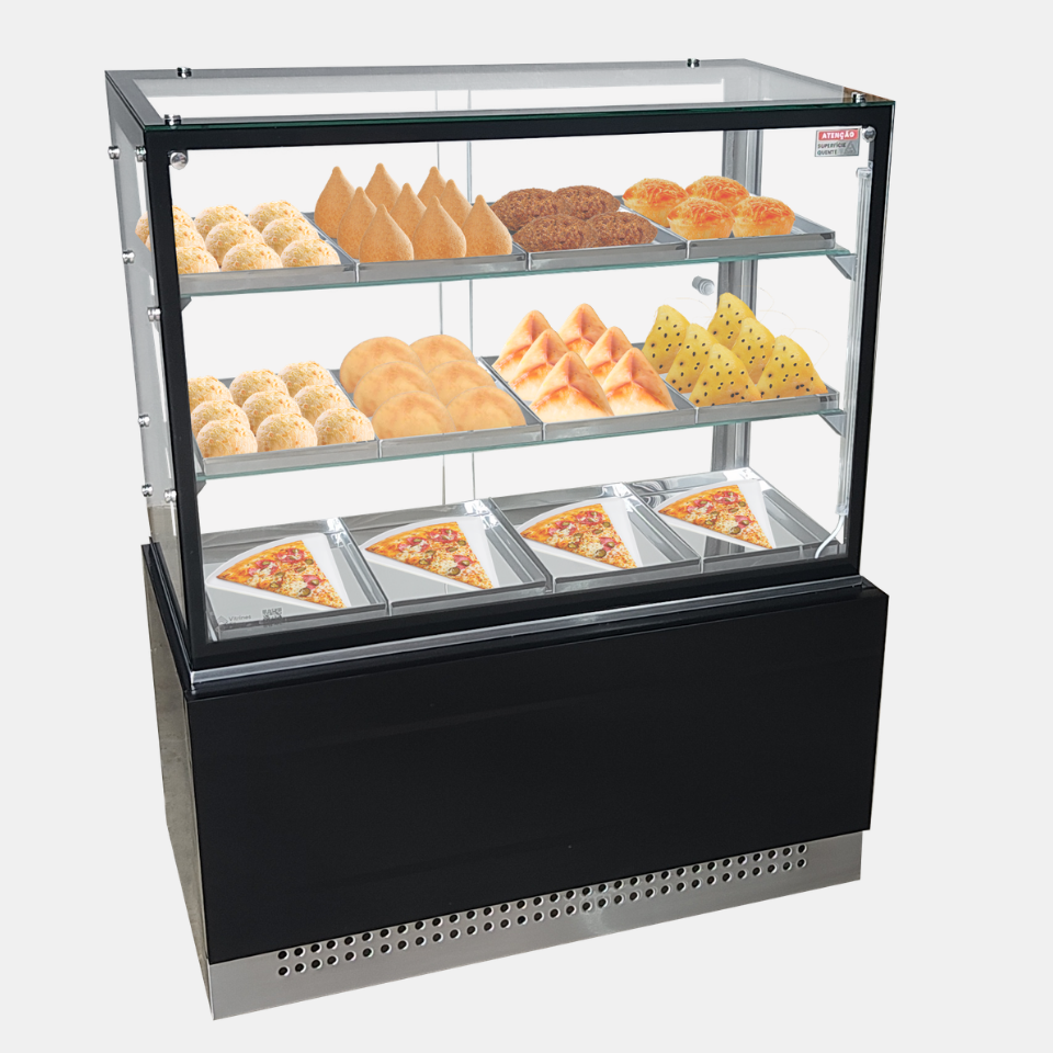 Vitrine Estufa Linha Prime Preta 1,00m