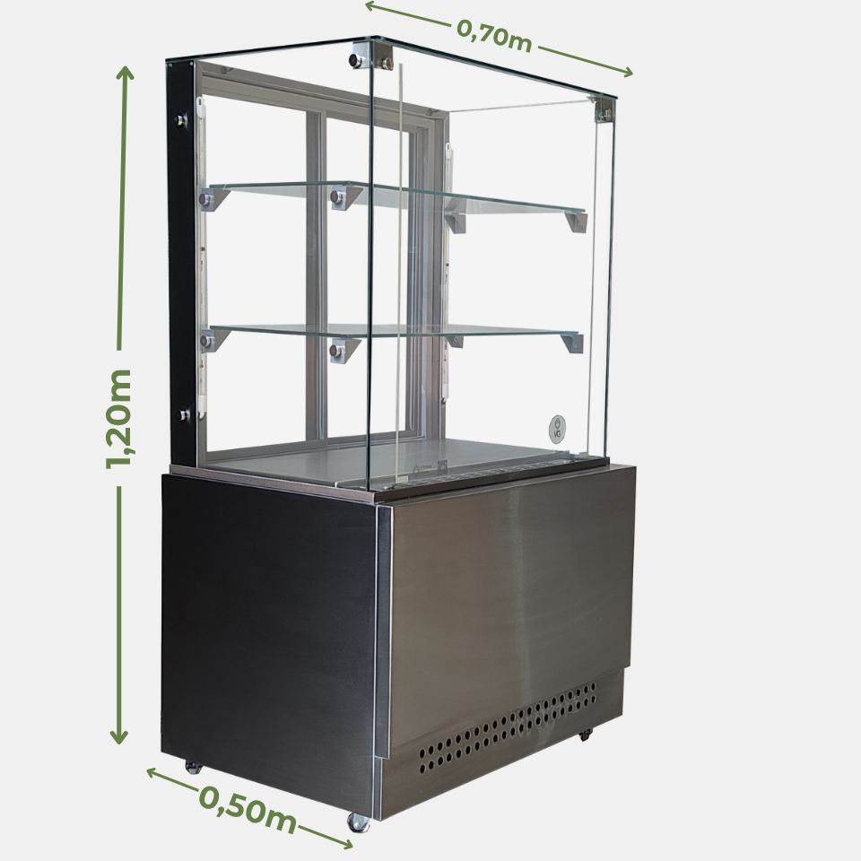 Medidas da vitrine refrigerada Linha Glass 0,70m