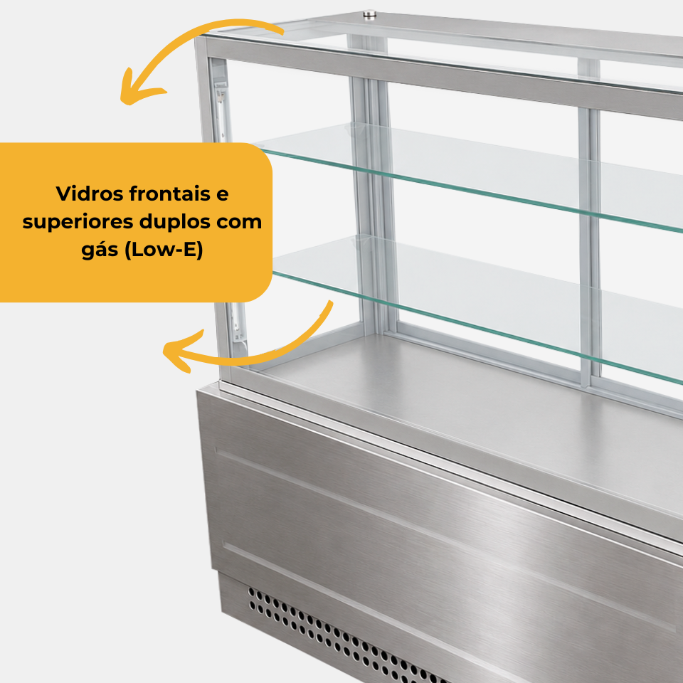 Sistema de vidros duplos com gás Low-E
