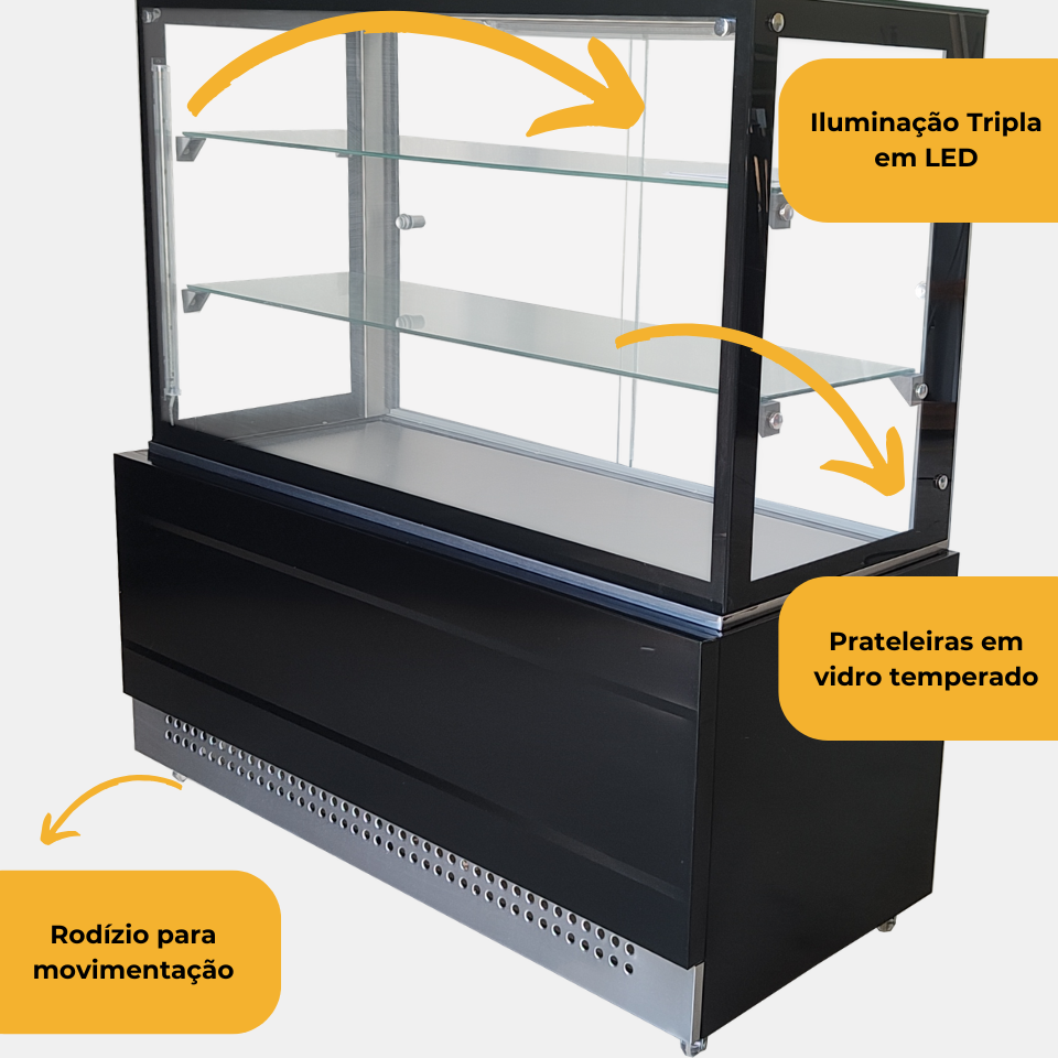 Informações da vitrine Seca Linha Prime 1,50m