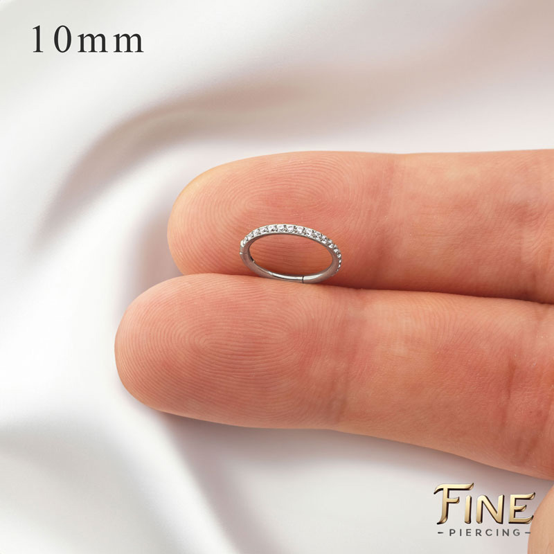 Piercings Argolas de Titânio Cravejadas de Zircônias