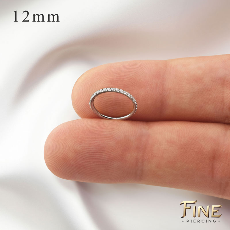 Piercings Argolas de Titânio Cravejadas de Zircônias