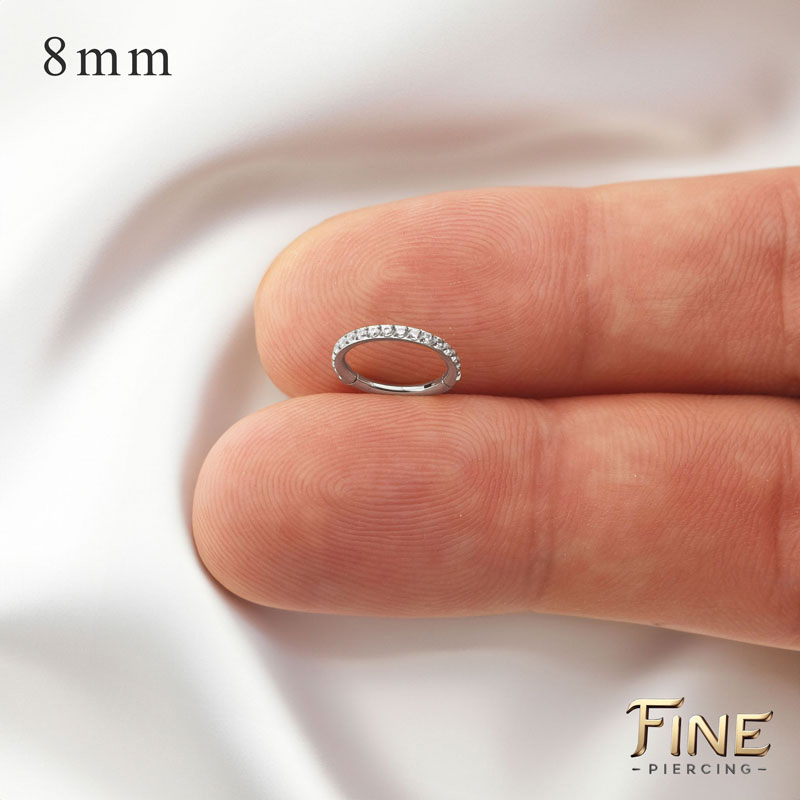 Piercings Argolas de Titânio Cravejadas de Zircônias