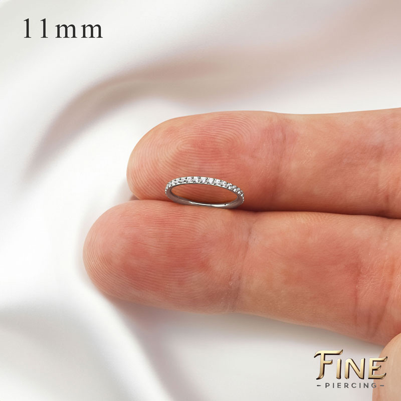 Piercings Argolas de Titânio Cravejadas de Zircônias