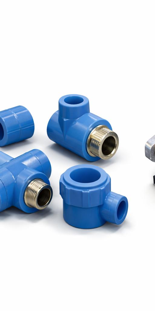 Conexões PPR azul para ar comprimido