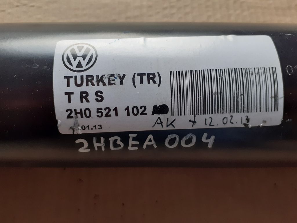 Eixo Cardâ Cardan Novo e Completo Amarok 13/17 Automática 2h0521102ar  Original Volkswagem - HAPPIN PARTS