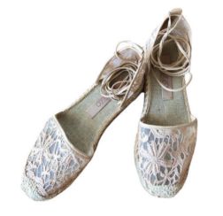 Espadrille Renda Bege Arezzo - NovoDnovo Brechó Online e Consumo Inteligente