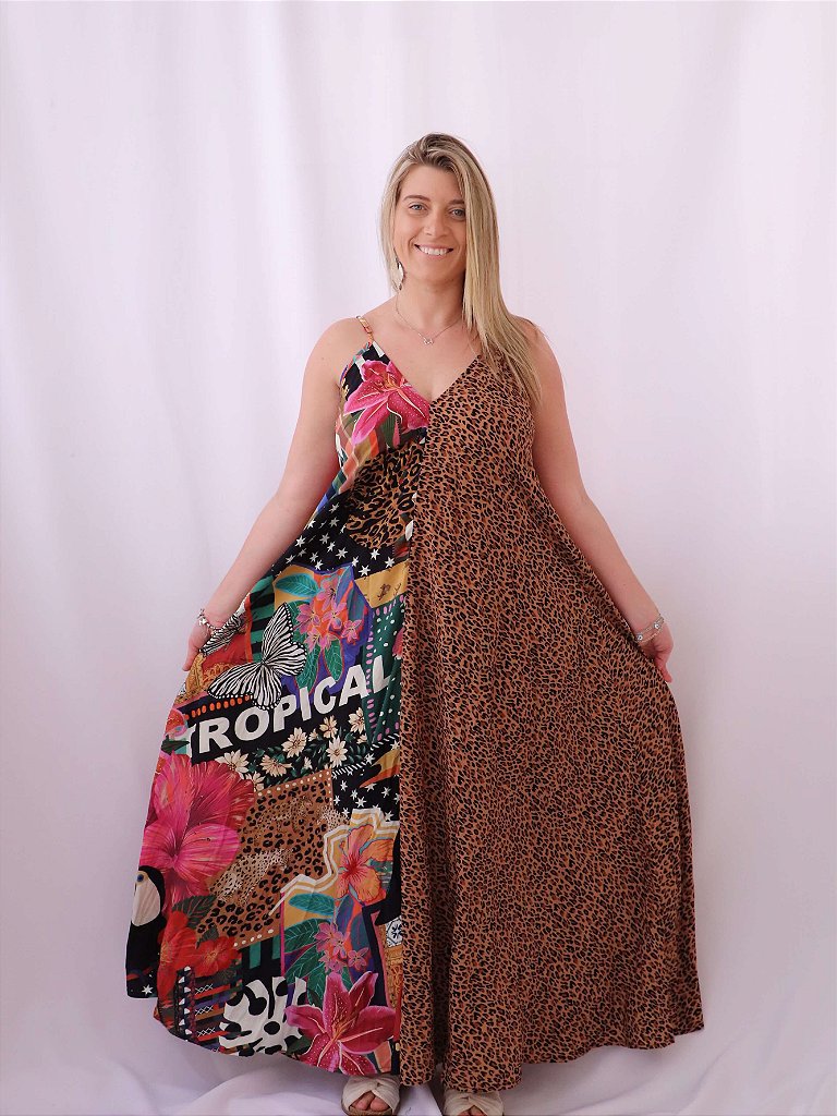 vestido longo macaquice