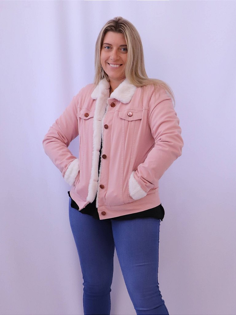 jaqueta sarja rosa