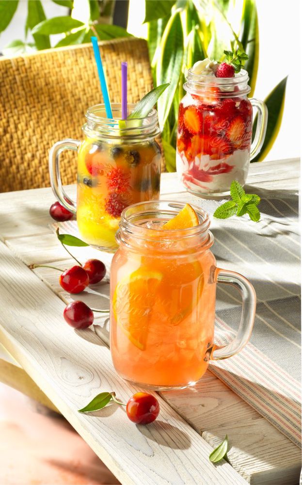 Caneca Mason Jar Vidro 415ml Quattro Stagioni S/ Tampa
