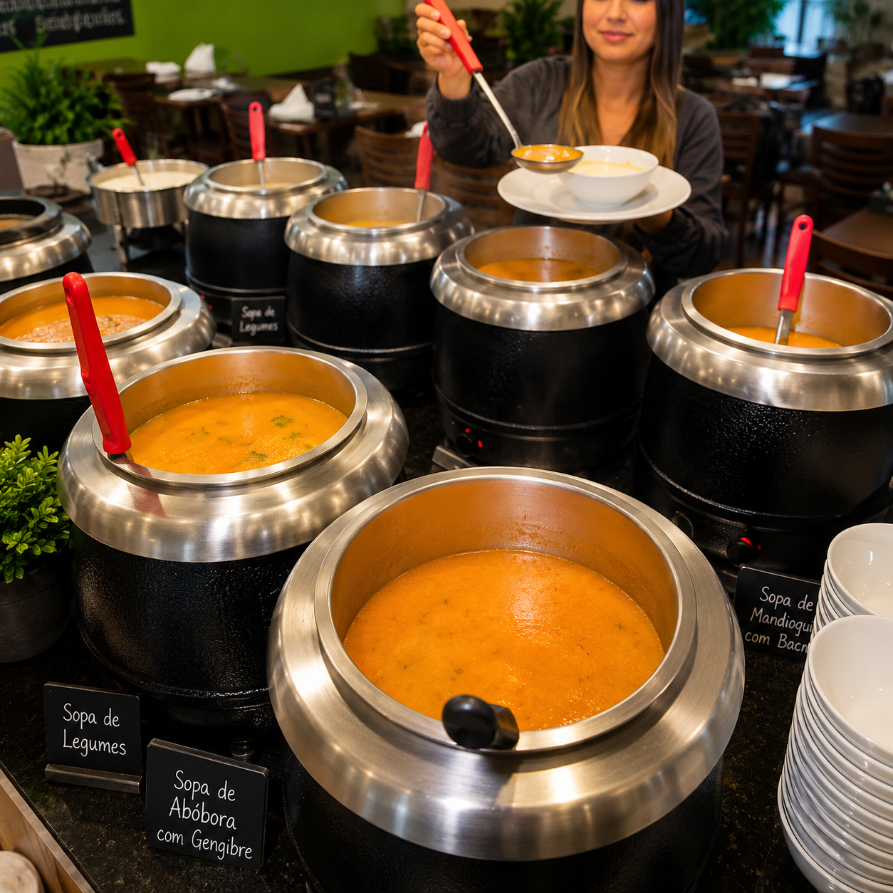 Uso da sopeira em restaurantes