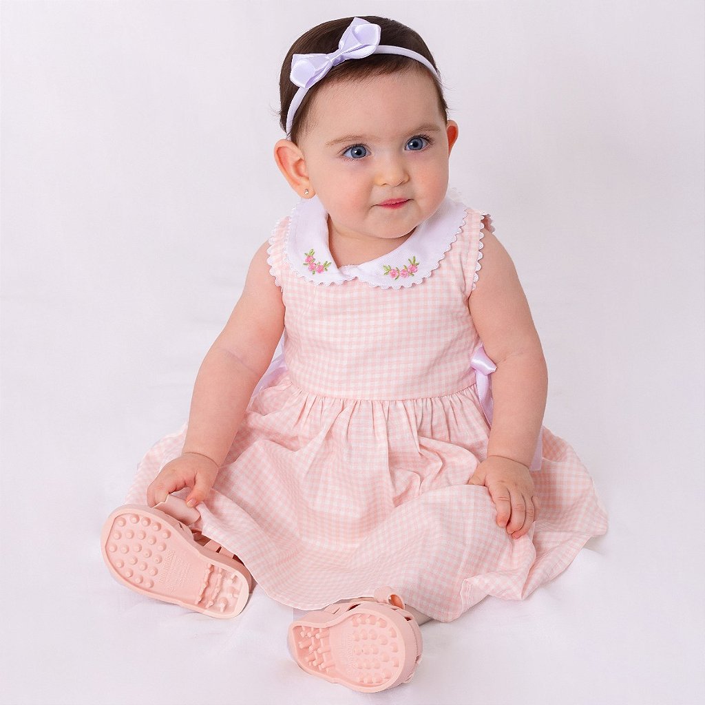 Vestido De Bebê 2 - 18 Meses Com Tiara 100% Algodão - Clara - Mundo Nina  Kids - A Sua Loja de Roupa de Bebê e Kids feminino