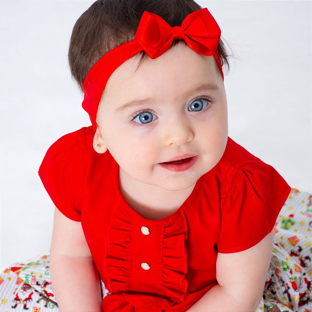 Vestido Bebe Menina Ursinhos Natal Com Laço - Dg Baby Kids - Vestido para  Bebês - Magazine Luiza