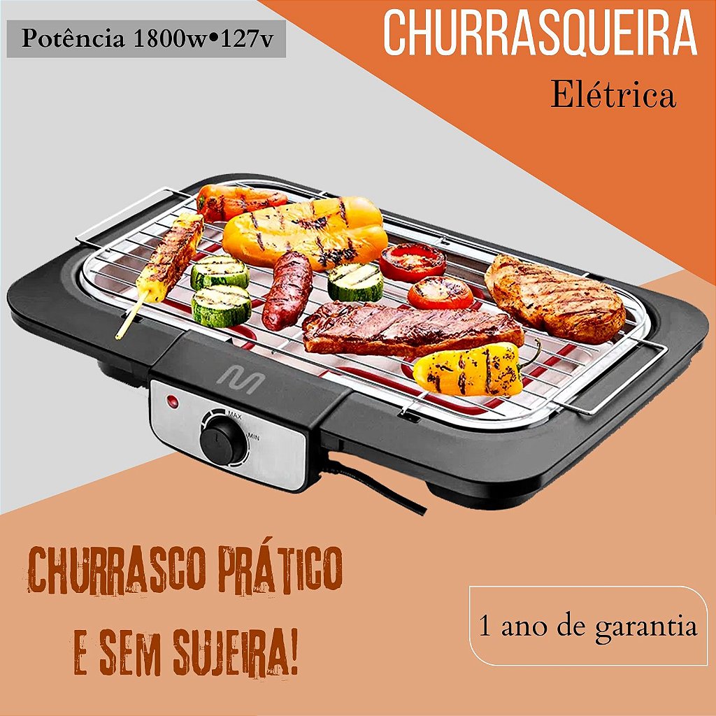 Churrasqueira Elétrica Multilaser 1800w Em Até 12x Sem Juros - Armazzem Shop  - Tem no Armazem, Vem!