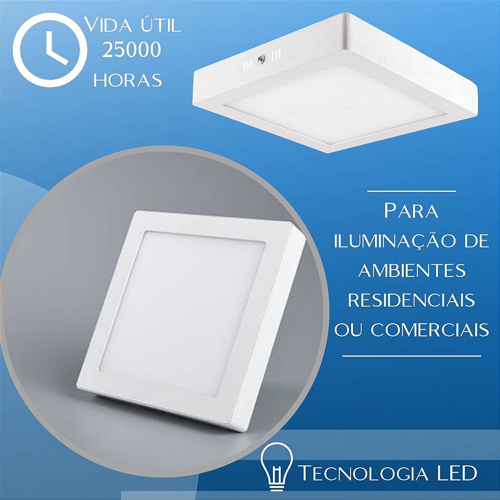 Plafon de Sobrepor Slim Led 24w Autovolt G-Light - Armazzem Shop - Tem no  Armazem, Vem!