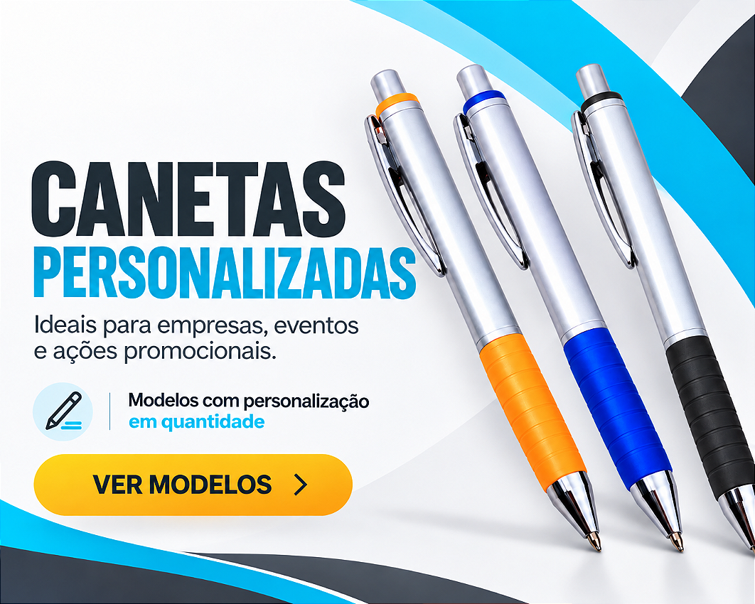 Mini banner canetas personalizadas vitrine-mini