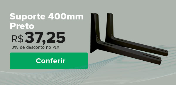 Suporte preto 400mm vitrine-mini