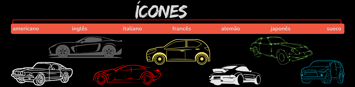 ícones - carros em miniaturas