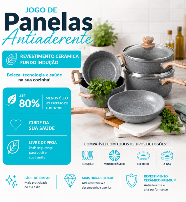 Panelas Revestimento Cerâmica Fundo Indução mobile