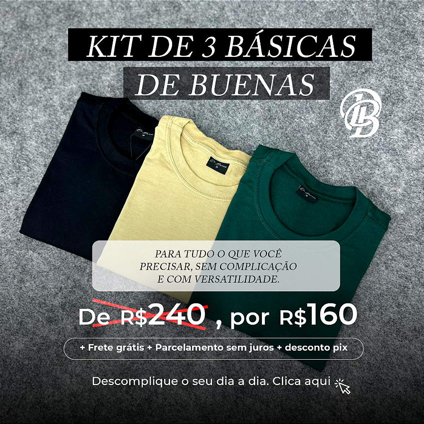 Categoria Kit 3 Camisas Básicas interno PC26 mobile