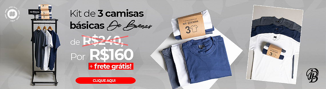 Banner Extra Kit 3 Camisas Básicas Pc vitrine-23360493
