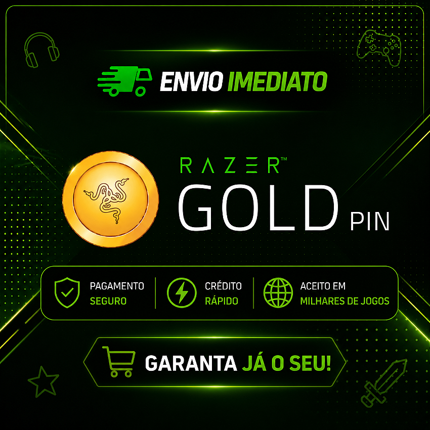 Cartão Razer Gold vitrine-mini