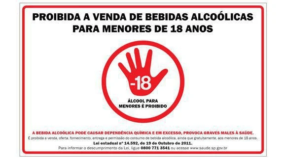 proibido alcool