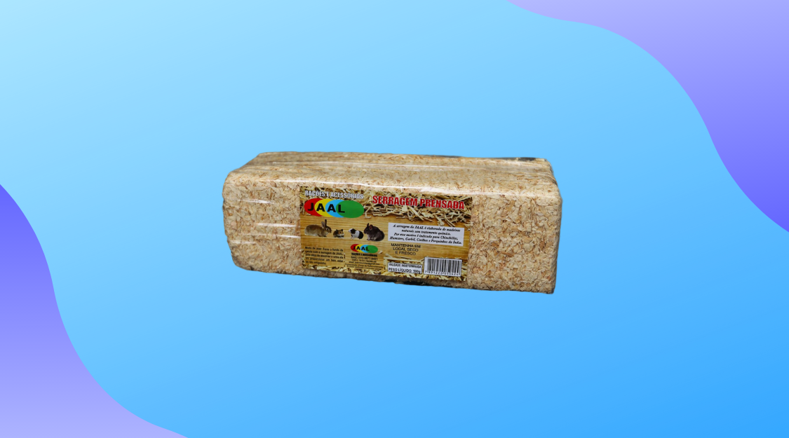 Serragem Prensada Para Roedores Jaal 500g