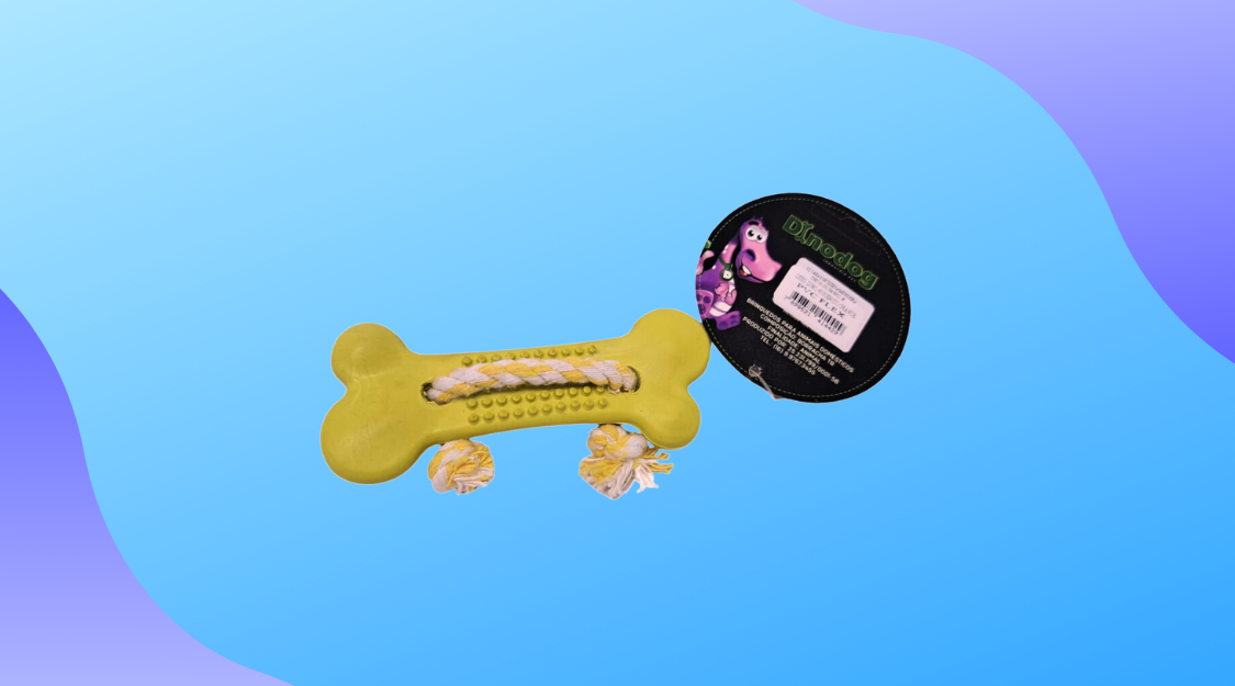 Osso Dino higiênico médio com corda