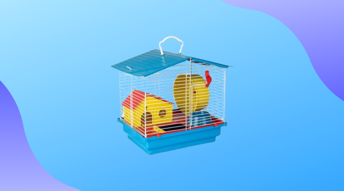 GAIOLA PARA HAMSTER 1 ANDAR TETO PLÁSTICO COMPLETA