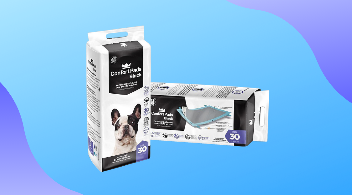 Tapete Higiênico Confort Pads Black 80x60 C/ 30 Un