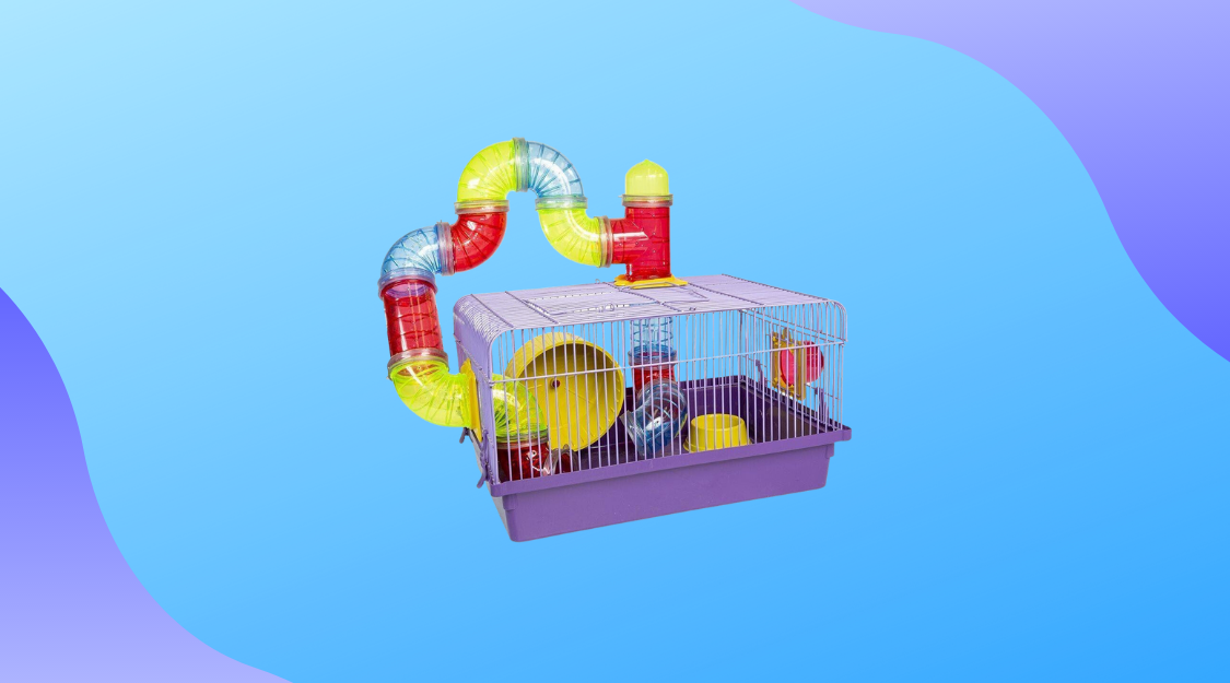GAIOLA PARA HAMSTER TUBO LUXO LILÁS
