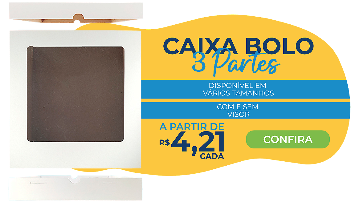 Caixa Bolo Rigida vitrine-mini